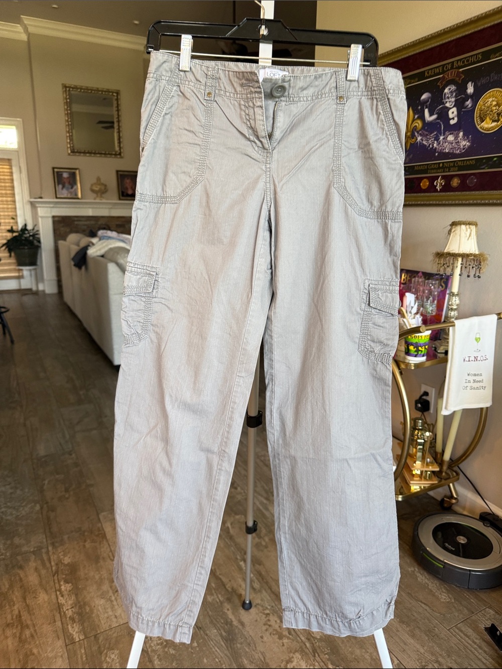 Loft Light Gray Women’s Cargo Pants